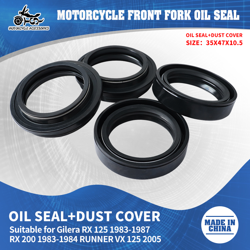 Motorcycle Gear Airbag - ซีลกันฝุ่น ซีลน้ำมัน โช้คอัพหน้า สำหรับรถจักรยานยนต์ ขนาด 35x47x10.5