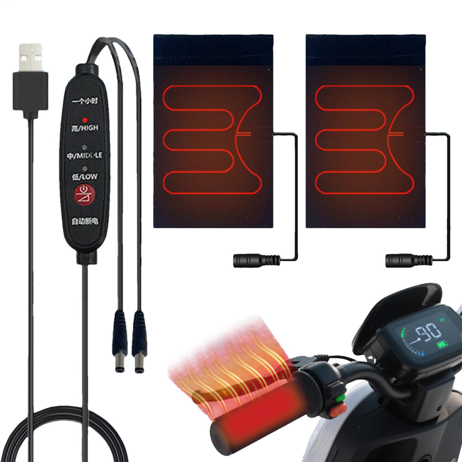 Handlebar Grip Heated - ที่จับมอเตอร์ไซค์แบบมีความร้อน 5V พร้อมระบบทำความร้อนผ่าน USB ปรับอุณหภูมิได้ 3