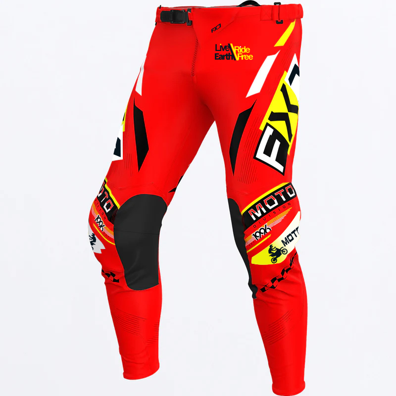 Motorcycle Gear Bundle - กางเกงวิบากสีแดงเด็กวัยรุ่นผู้ใหญ่ MX กางเกง DH MTB Dirt