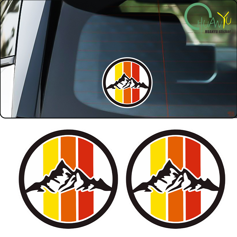 Motorcycle Gear Outfit - รถ SUV ภูเขาหิมะสามสีแบบย้อนยุคกระจกหลังกระจกหน้ารถข้างตกแต่งด้วย stiker Motor รถ