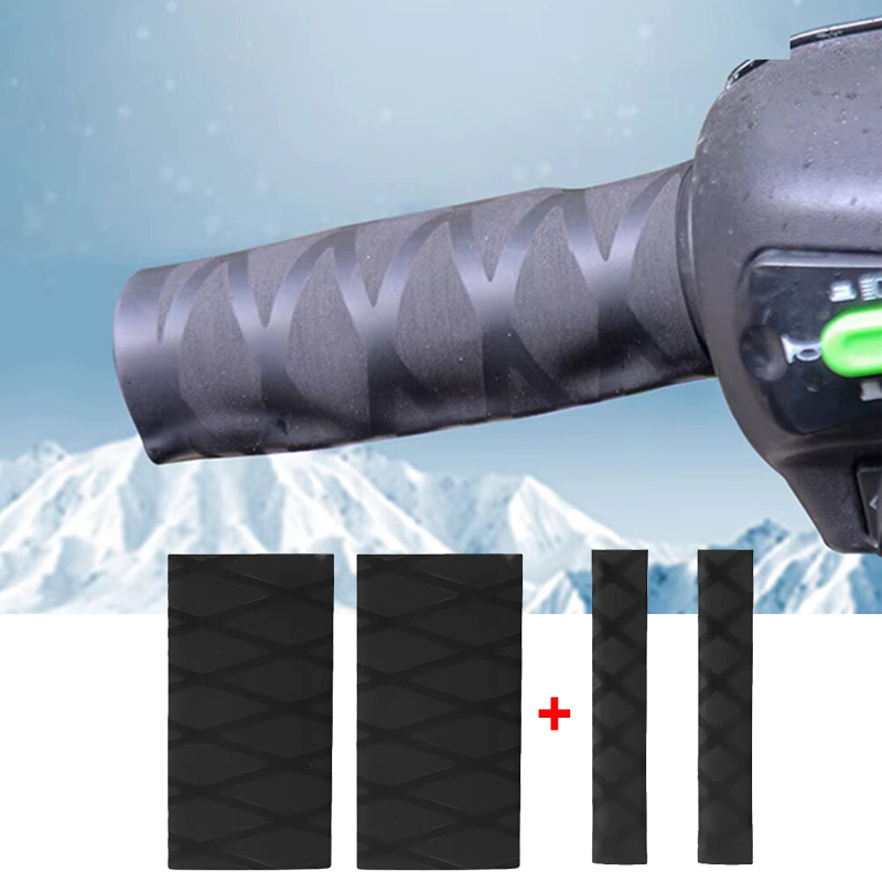 Handlebar Grip Heated - SEAMETAL ฝาครอบแฮนด์รถจักรยานยนต์มอเตอร์ไซด์ฝาครอบด้ามจับแบบหดได้ความร้อนป้องกันการลื่นความปลอดภัยเบรกมือจับแขนป้องกันครอบคลุม