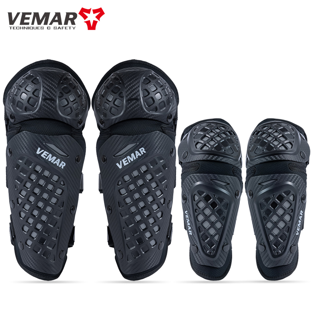 Motorcycle Gear Outfit - VEMAR รถจักรยานยนต์ขี่อุปกรณ์ป้องกันเข่าข้อศอก Pads Breathable น้ําหนักเบาเข่า Pads