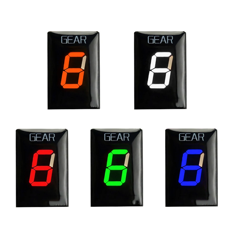 Quality Motorcycle Gear - รถจักรยานยนต์ตัวบ่งชี้เกียร์แบบดิจิตอล Counter 1-6ความเร็วกันน้ำจอแสดงผล LED ECU ปลั๊กสำหรับ