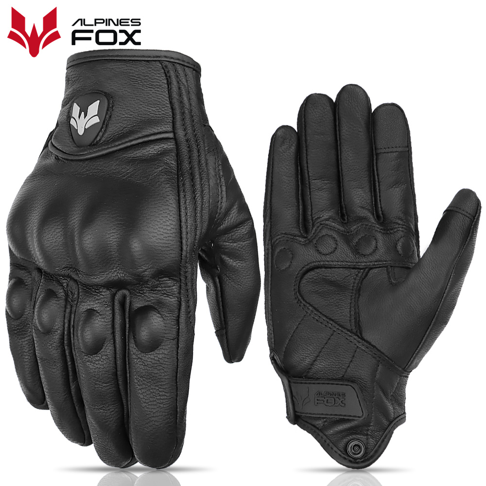 วินเทจหนังแท้พรุนถุงมือรถมอเตอ - Motorcycle Gear Fox บทวิจารณ์และราคา